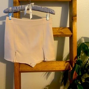 Zara Cream Colored Mini Skort.